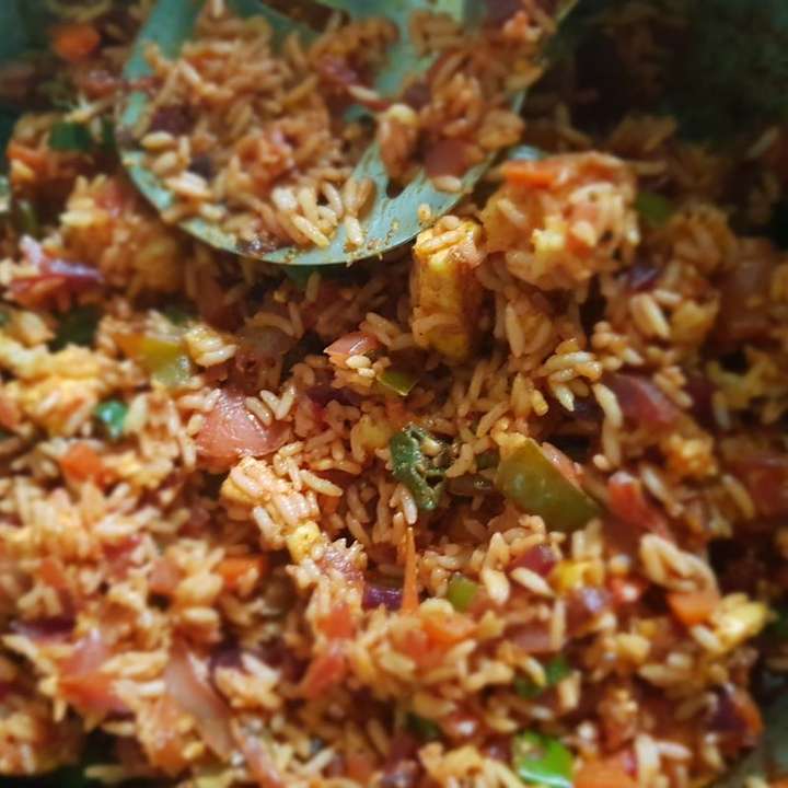 cheesy panner fried rice
