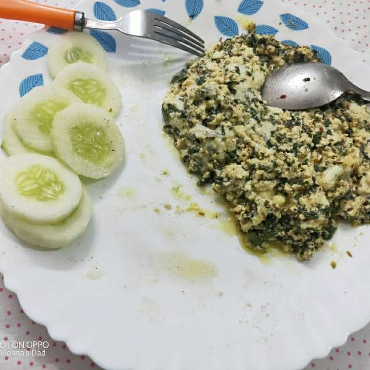 Keto Palak Paneer Bhurji