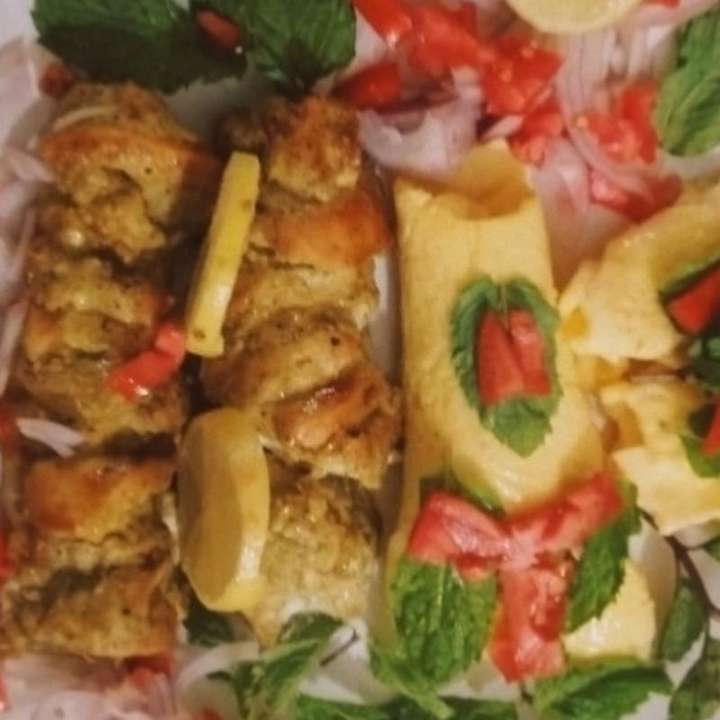 Chicken tikka with french omelette