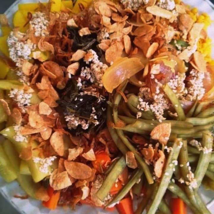 Asaitana-a burmese green pickle salad. (Serve:3-4)