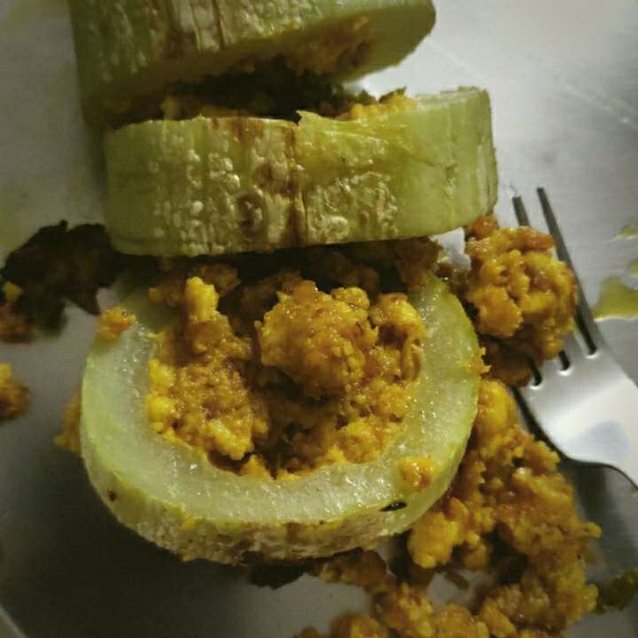 Stuffed Lauki,  or stuffed bottlegourd