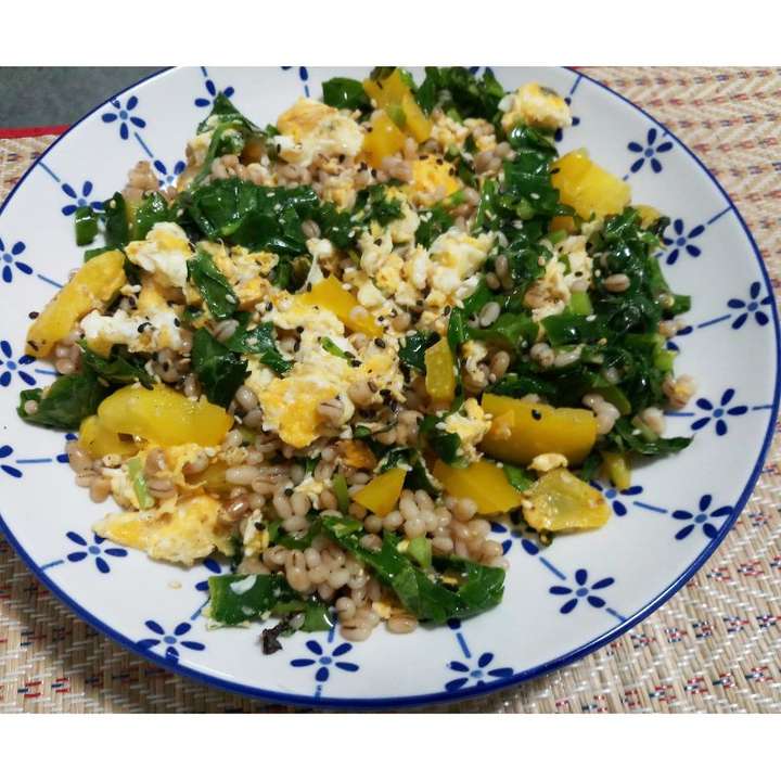 Eggs Fried Barley Grains