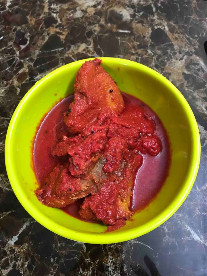 Coconut & beetroot fish curry