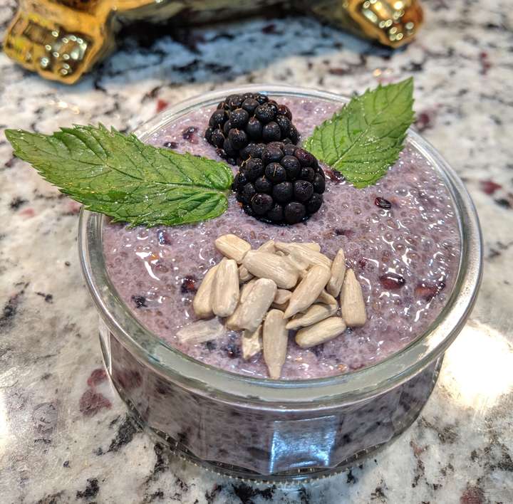 Black Berry Chia Pudding