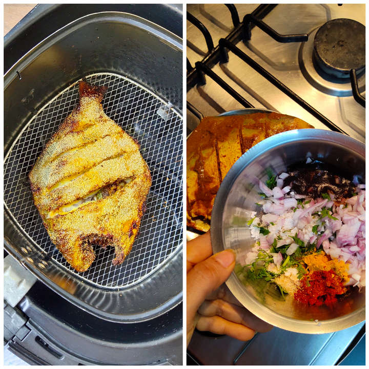 Stuffed tamarind pomfret