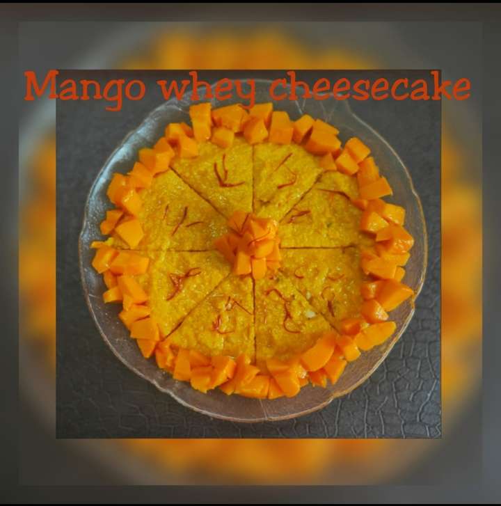 Mango whey cheesecake