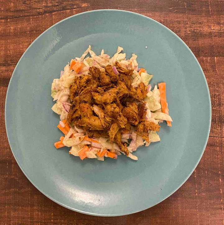 Mustard Chicken with Coleslaw Salad