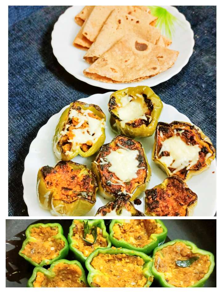 stuffed Capsicum with Soya Roti
