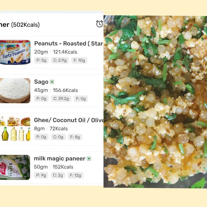 Sabudana khichdi with paneer 