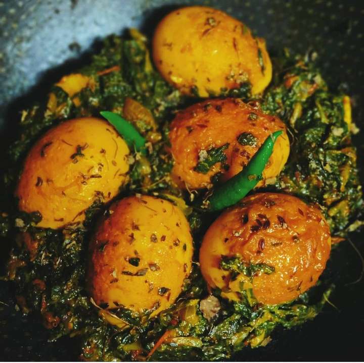 Spinach Devil Eggs