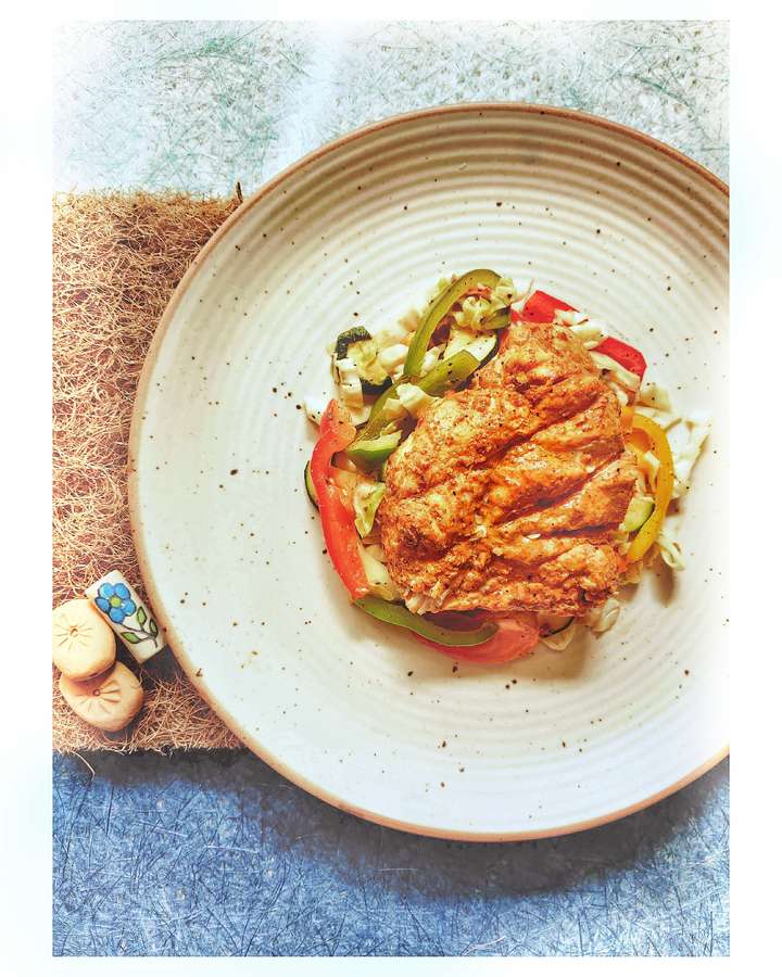 No Oil Grilled Chicken Steak