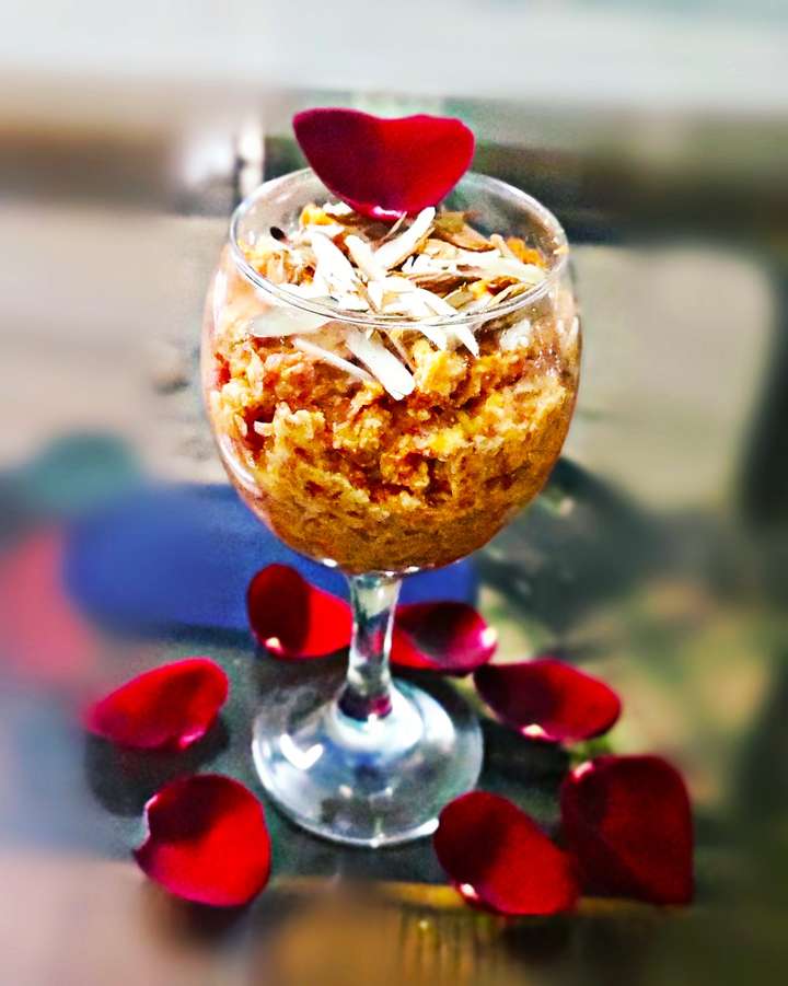 Protein rich carrot pudding 