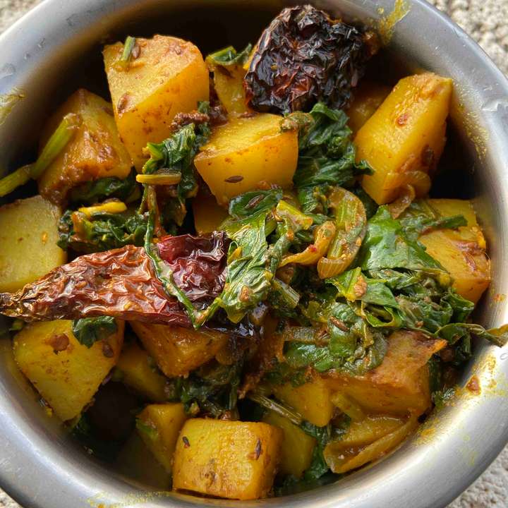 Potato with Spinach