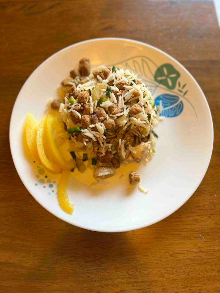 Soya mushroom rice