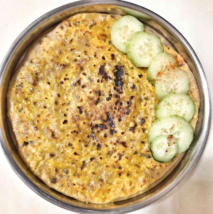 Paneer and Cheese stuffed Paratha 