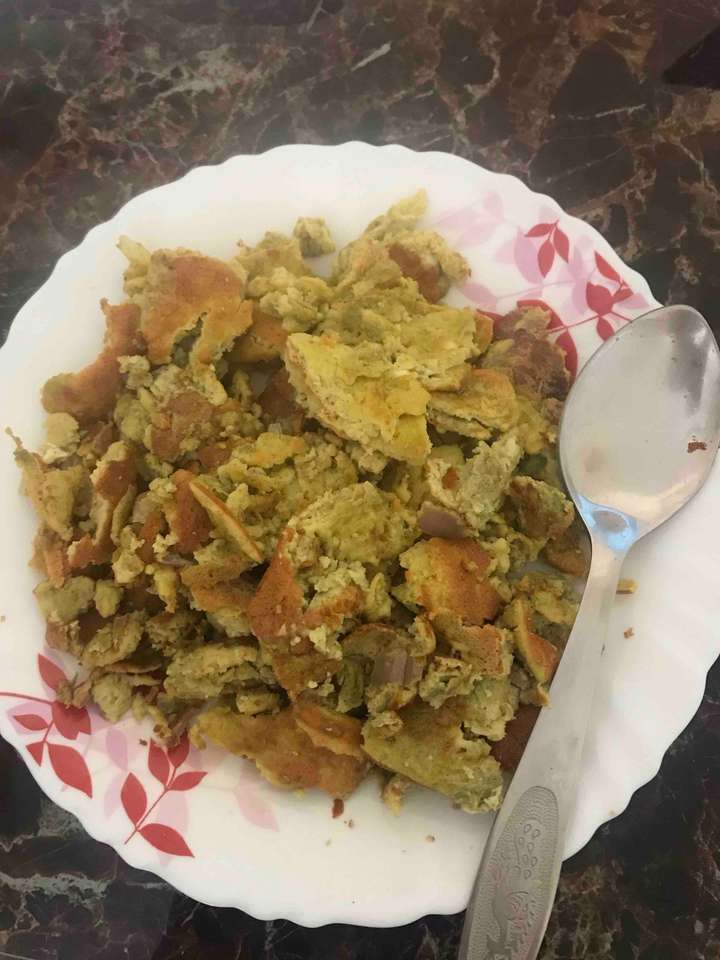 Moringa & rajgira masala scrambled eggs