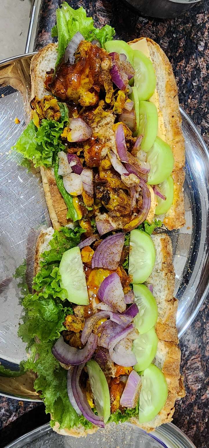 Paneer Tikka Sub Sandwich 