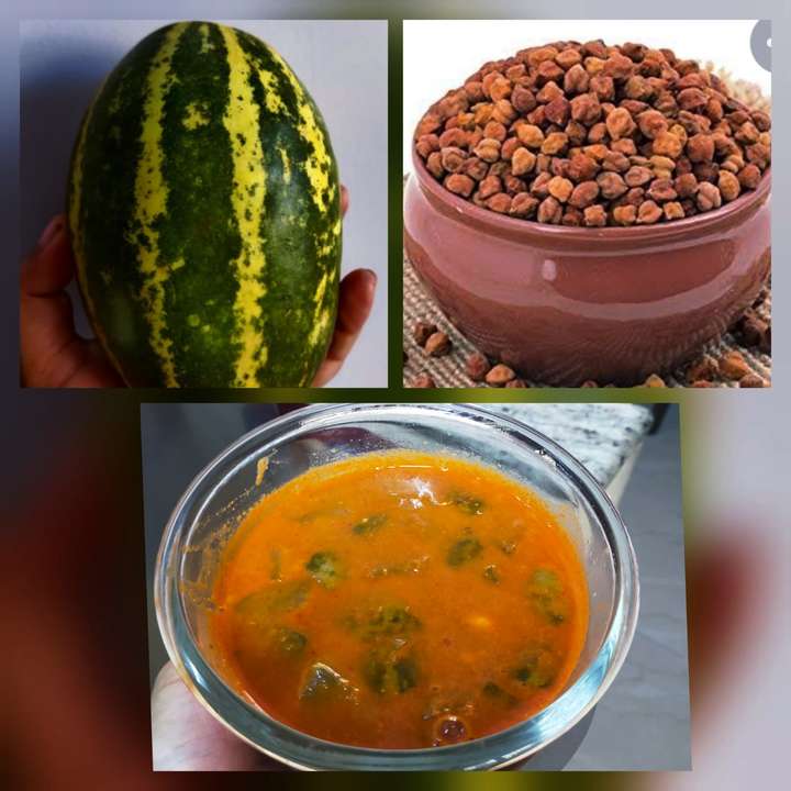 Yellow cucumber Channa Curry 