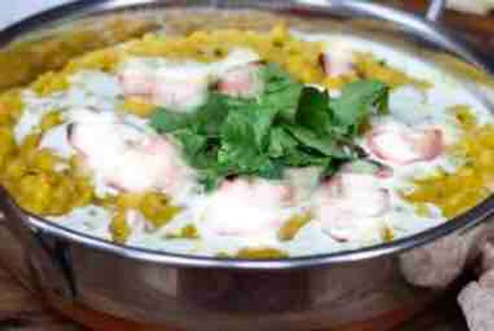 DHAL  WITH SPINACH TOPPING !