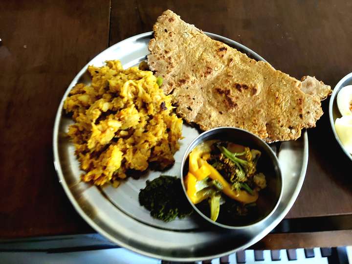 Soya Roti with Cauliflower bhurji