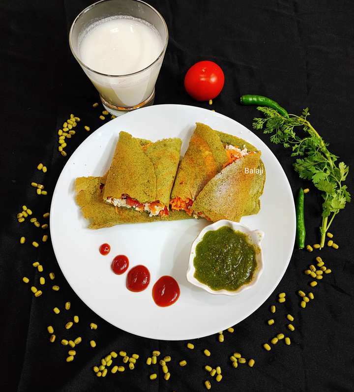 #FittrmMasterchef Soya Mung Paneer chila