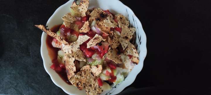 Soya aloo papdi chat 