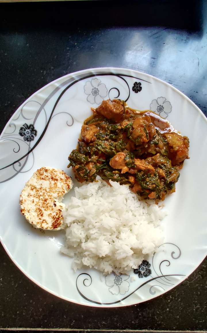 Easiest palak chicken 