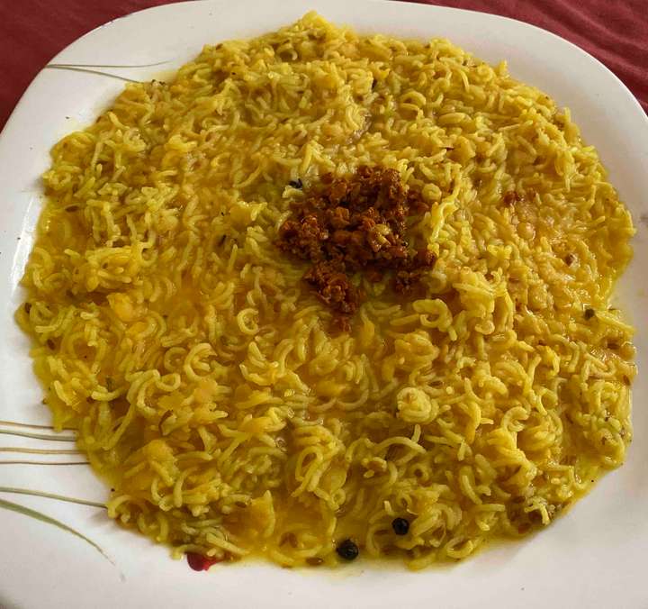  Mix lentils Khichdi with Fresh Turmeric Achaar