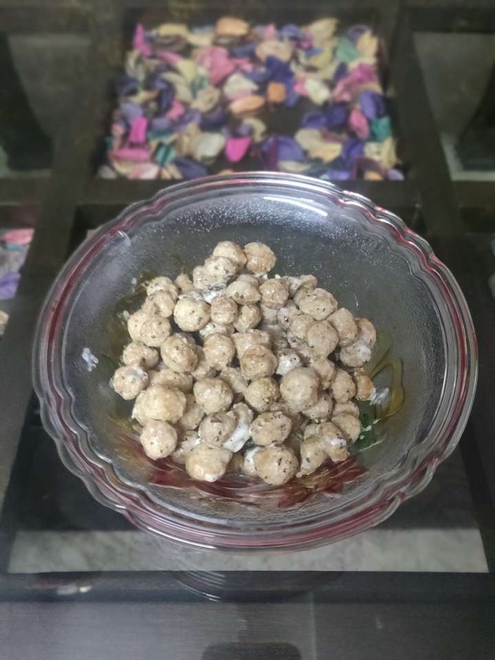 Cheesy soya chunks 🌸