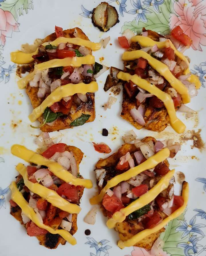 Grilled Chicken Bruschetta