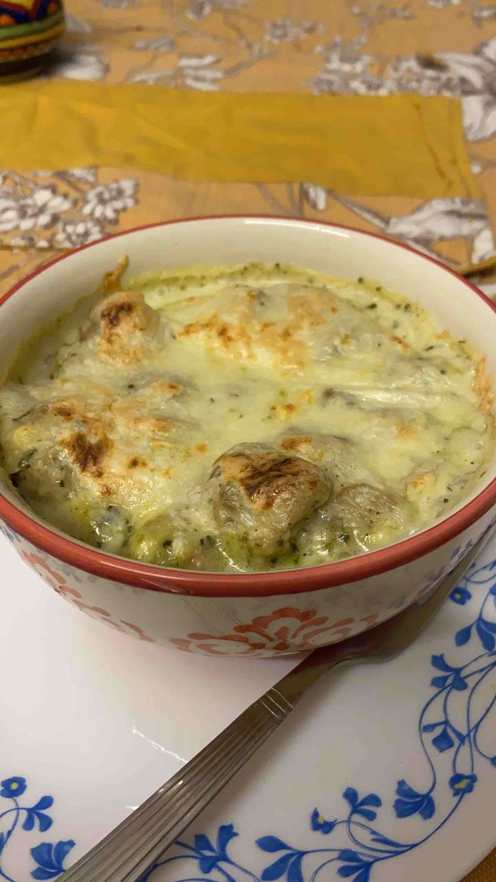 Soya Spinach Gratin