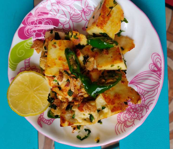 Garlic coriander paneer