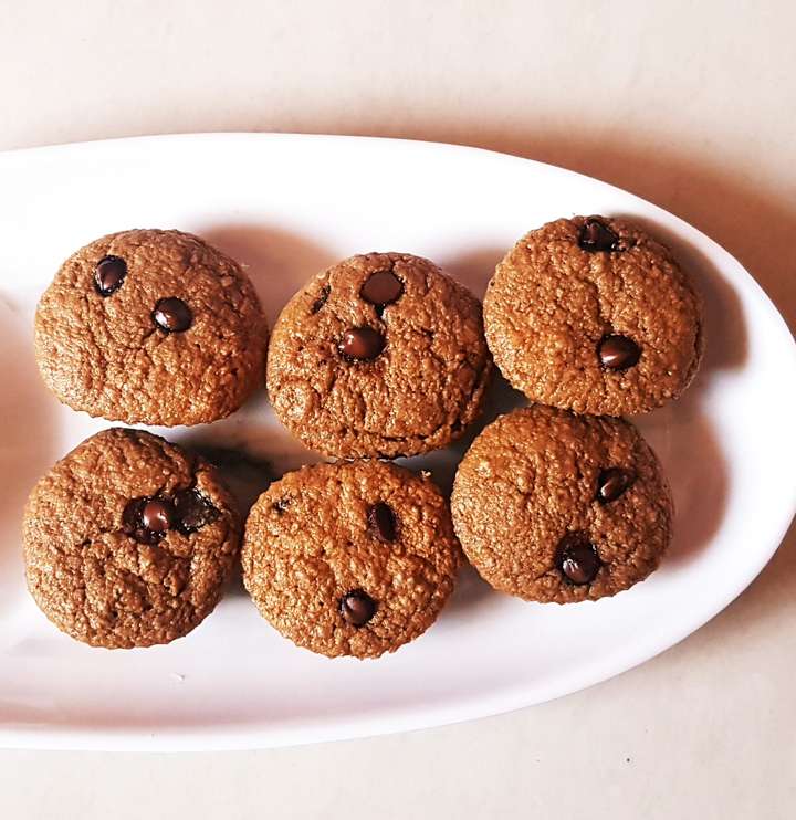 Banana choco protein muffin
