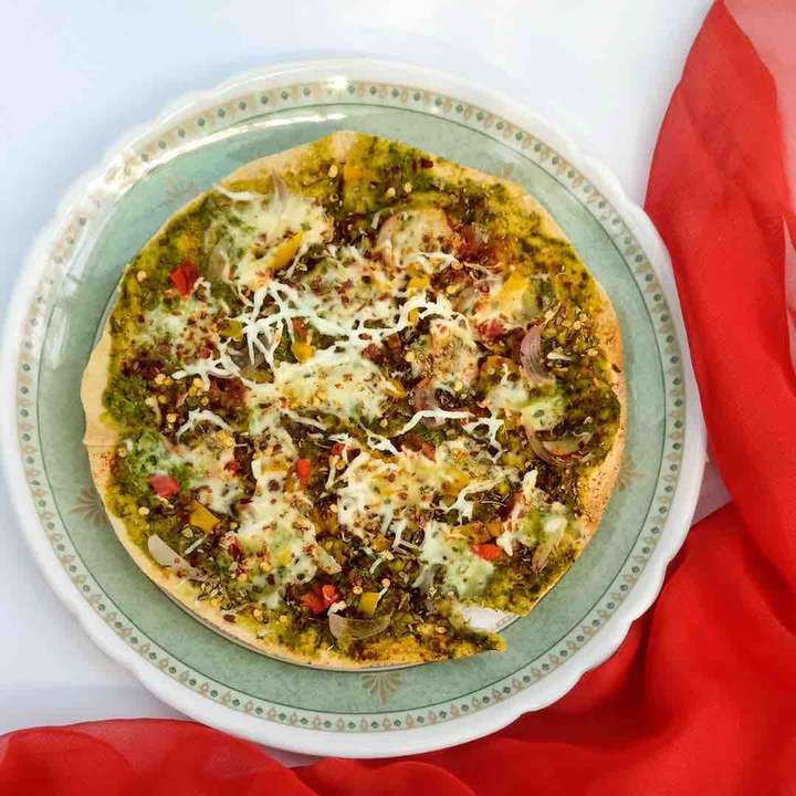 Spinach Pesto Pizza #FITTRMasterchef3