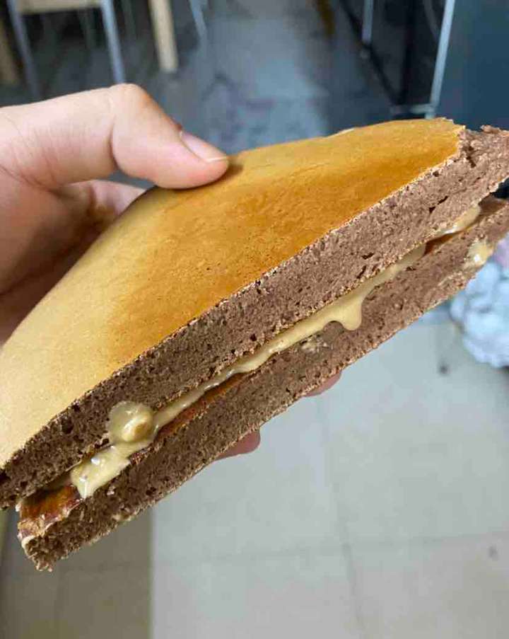 Protein Pancake Peanut Butter Sandwich