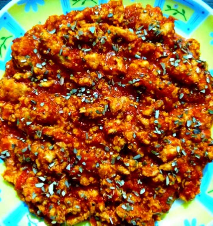 Minced Chicken in Marinara sauce