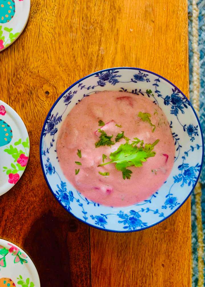 Beetroot potato koshimbir