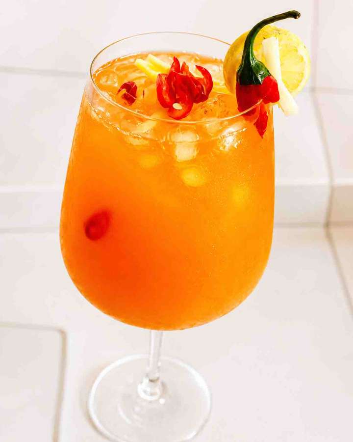 Orange iced Tea sweet and spicy 🌶 