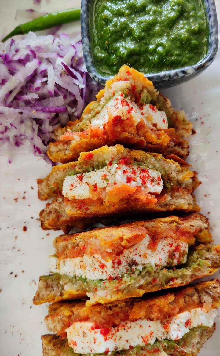Airfried Paneer Bread Pakora