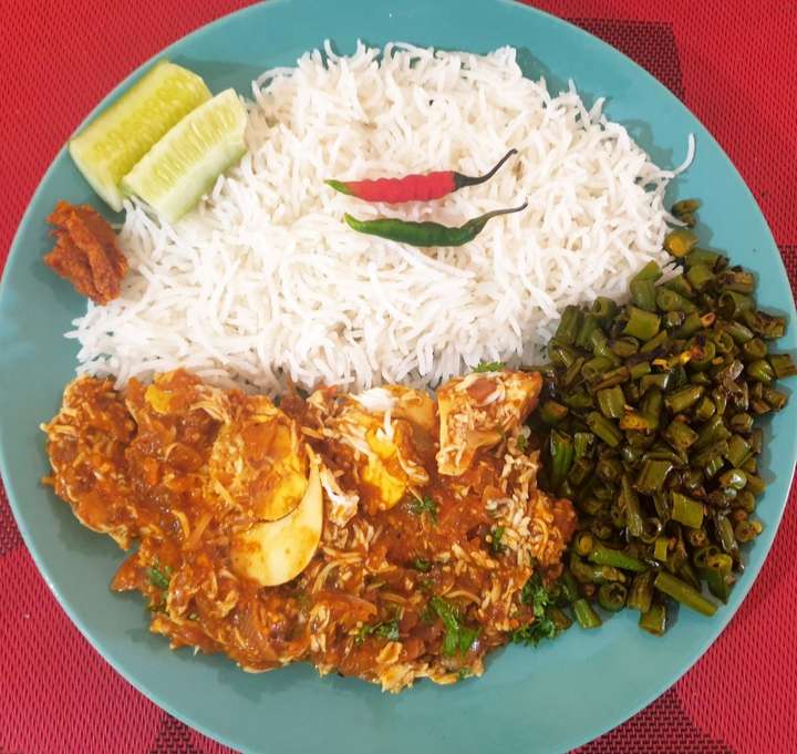 Egg Curry Rice