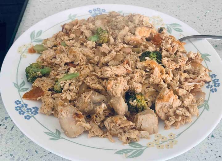 Boneless chicken egg bhurji