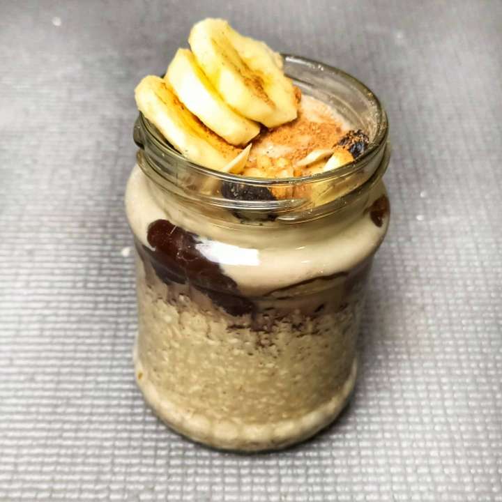 Overnight soaked Mocha Banana Oats