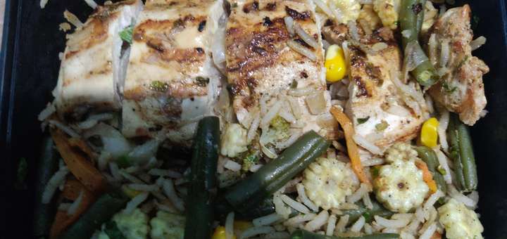 Stuffed Chicken with Rice