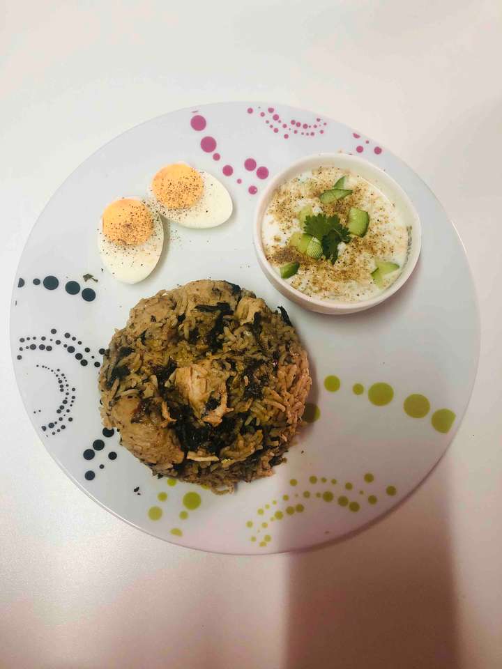 10 Mins Chicken Spinach  Rice