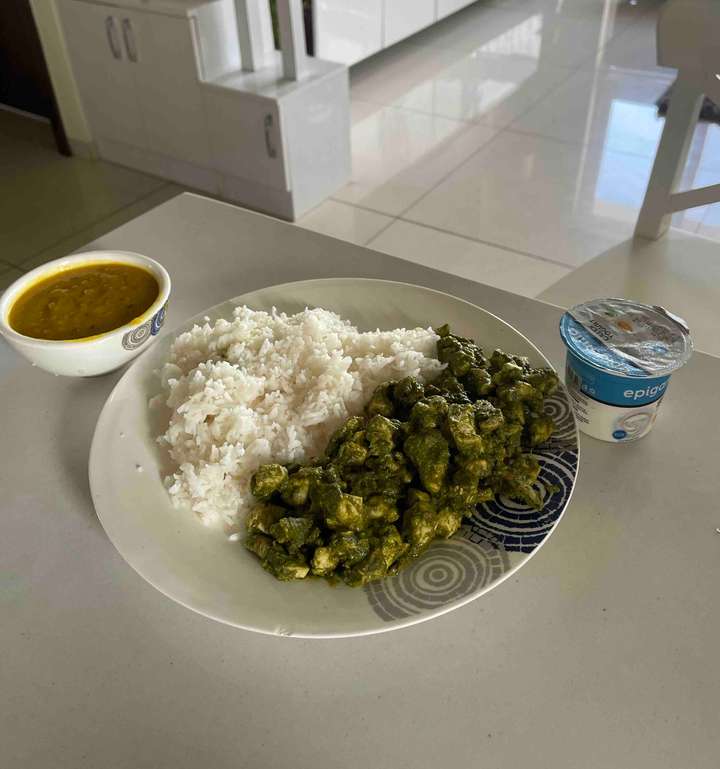 Easy and consistent Spinach chicken rice meal