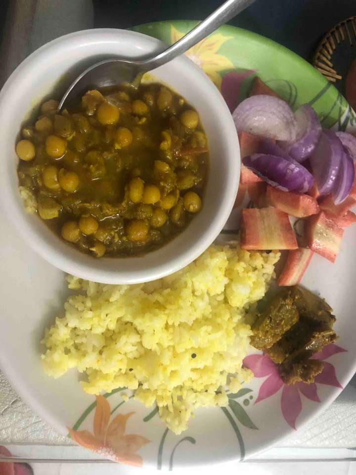 Vatana curry - Rice