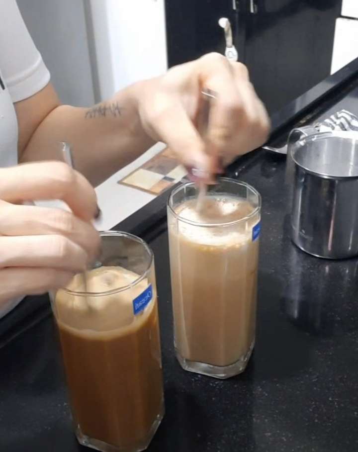 Iced whey Hazelnut coffee