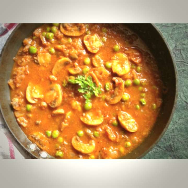 Mushroom with Moong Matar