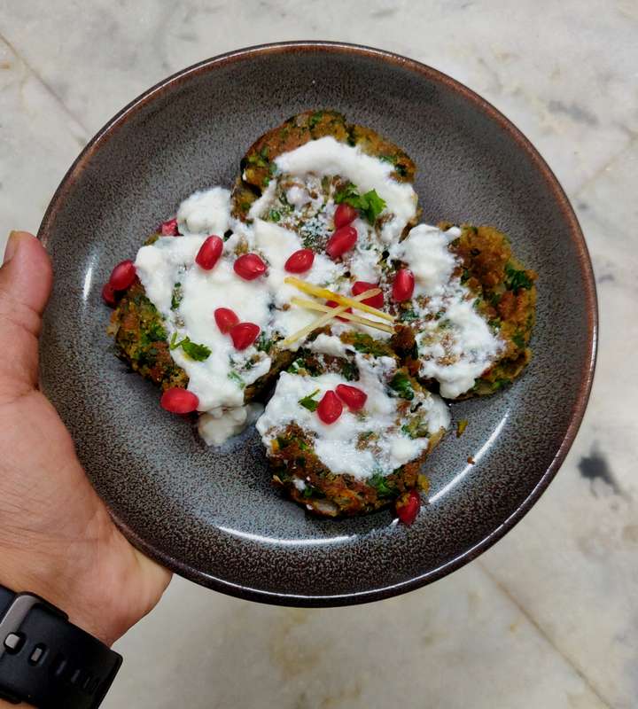 Soyapalak Tikki ki chaat