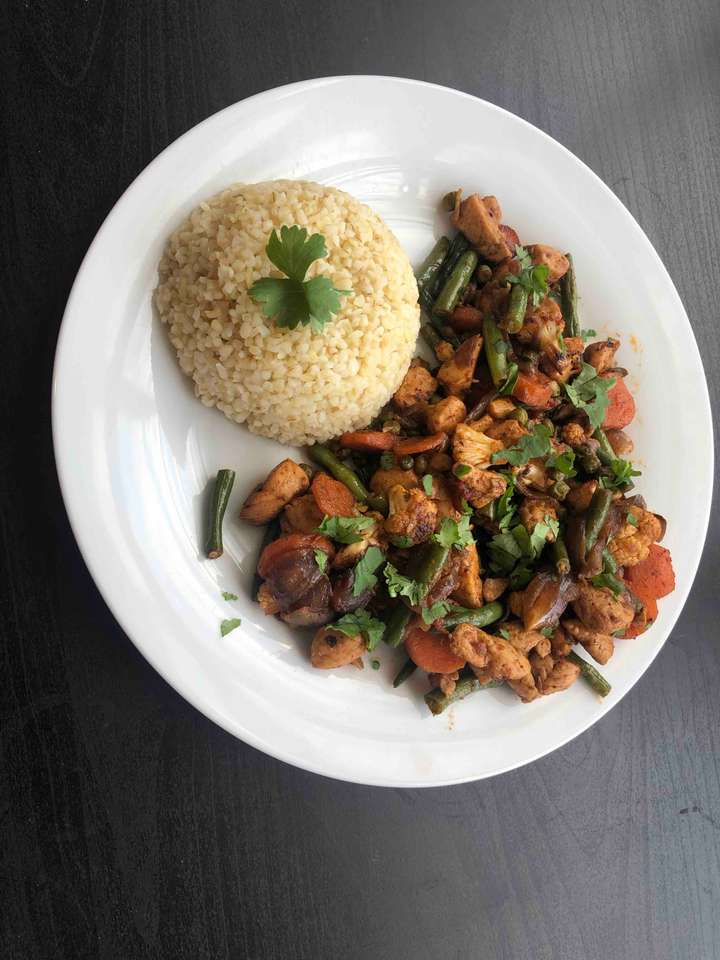 Stirfry with Bulgar wheat